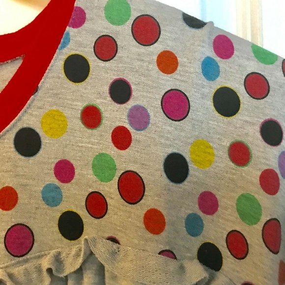 Disney Parks Boutique Minnie Mouse Shirt Dots Size 1X Disneyana Long Sleeve Tee - Picture 6 of 13